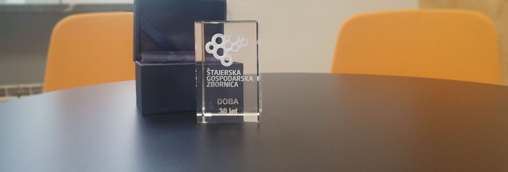 Award of the Chamber of Commerce and Industry of Štajerska for DOBA on the Occasion of Its 30th Anniversary